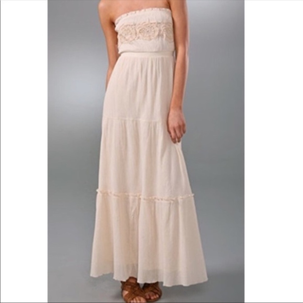 Free People Stargazer Strapless Maxi in Ivory